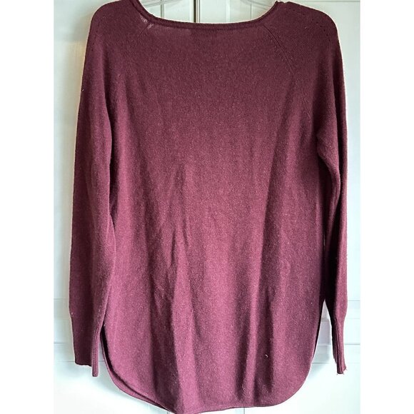 Halogen Womens Size Small Maroon Cashmere Wool Pullover Long Sleeve Sweater‎ - Picture 2 of 6